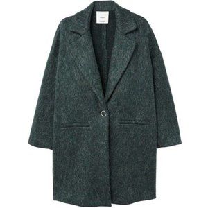 Mango mohair oversize wool-blend coat